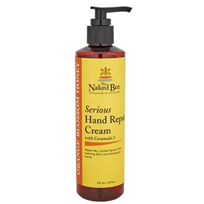 The Naked Bee Orange Blossom Honey Hand Cream (8 oz) Intensive Nourishing Hand Repair Cream for Smoother and Softer Hand - Deep Moisture and Repair for Dry Skin - Hand Cream