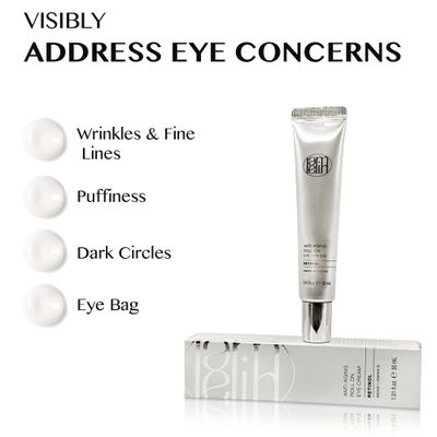 Lamelin Eye Cream Roller, Retinol Niacinamide Vitamin A, Wrinkle &amp; Under Eye Bag &amp; Dark Circle Reducer, Sensitive Skin, Night Cream for Eye Puffiness and Fine Lines, Made in Korea