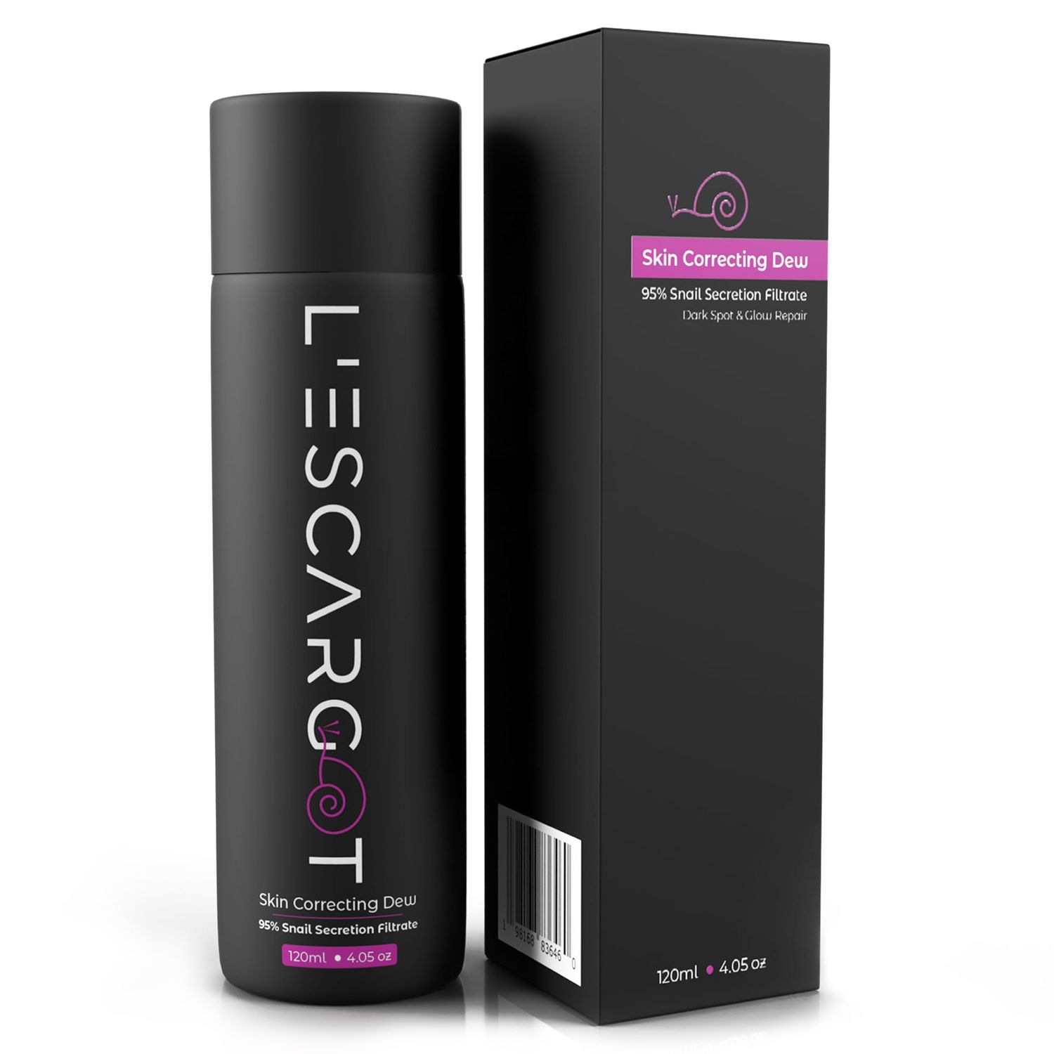 L&#39;ESCARGOT Snail Mucin Face Toner - 95% Snail Secretion Filtrate with Vitamin C, Hyaluronic Acid &amp; Niacinamide - Fast-Absorbing, Skin Correcting Dew