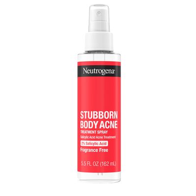 Neutrogena Stubborn Body Acne Spray With Salicylic Acid, Fragrance-Free Spray Acne Treatment to Clear &amp; Help Prevent Acne, Ideal for Chest &amp; Back Breakouts, 2% Salicylic Acid, 5.5 fl. oz