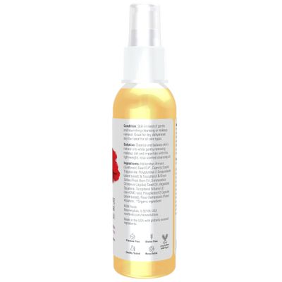 NOW Foods Solutions, Soothing Rose Facial Cleansing Oil With Jojoba Oil, Vitamin E and Rose Absolute, 4 Fluid Ounce