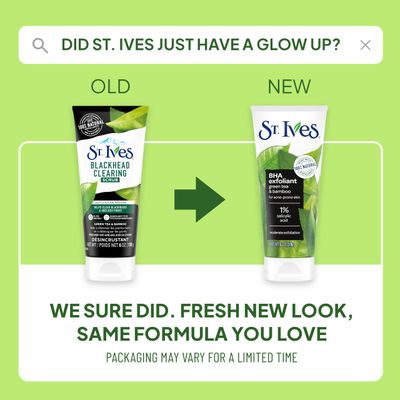 St. Ives Blackhead Clearing Face Scrub, Clears Blackheads & Unclogs Pores, Green Tea & Bamboo, Salicylic Acid Acne Treatment Facial Scrub, Moderate Exfoliator with Natural Exfoliants 6 oz, 6 Pack