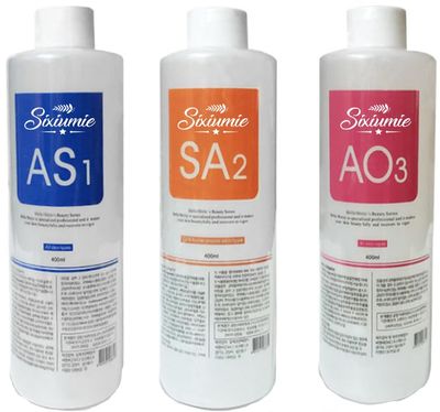 Hydrogen Oxygen Facial Machine Serums for Facial Cleansing - AS1 SA2 AO3 Aqua Peeling Solution Top Salon Skin Scrub Hydra Skin Scrub Special Solution Small Bubble Solution (40fl oz) (3)