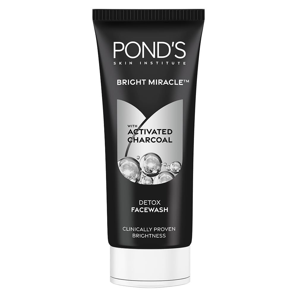 Pond&#39;s Bright Miracle With Activated Charcoal Facewash, 100g