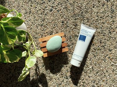 LATHER Avocado Mint Hair Mask Repair Treatment - Deep Conditioning Hair Mask to Smooth, Restore Strength &amp; Shine on Dry or Damaged Hair - Leave In Conditioning Mask - Sulfate Free - 4 Fl Oz Tube