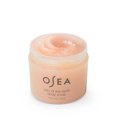 OSEA Salts of the Earth Body Scrub 12 oz - Pink Himalayan Salt Scrub - Gentle Body Exfoliation Skincare - Ideal Spa Gift for Pampering - Clean Beauty &amp; Vegan Body Care