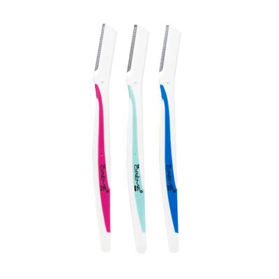 The Crme Shop Fuzz Off! Angled Brow Razors | Dermaplaning Tool for Face | Face Razors for Women | Stocking Stuffers for Women (Pack of 3)