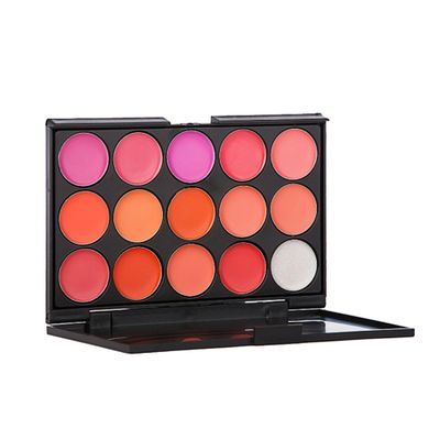 Pure Vie Professional Matte 15 Colors Non-Sticky Lip Gloss Palette Lipgloss Makeup Kit Cosmetic Contouring Palette