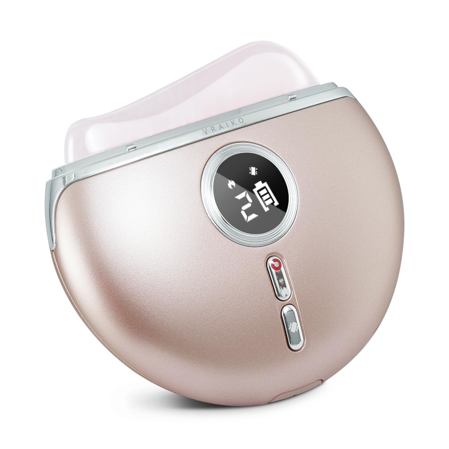 VRAIKO Alpenglow Electric Gua Sha Device, Rose Quartz Gua Sha Facial Tools with Heat and Vibration, Gua Sha Face Massager for Lymphatic Drainage, Lift, Puffiness, Rejuvenation and Natural Glow