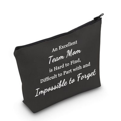 LEVLO Best Coworker Leaving Gifts An Excellent Team Mom is Hard to Find Makeup Bags Women Colleague Leaving Gift (Excellent Team Mom-black)