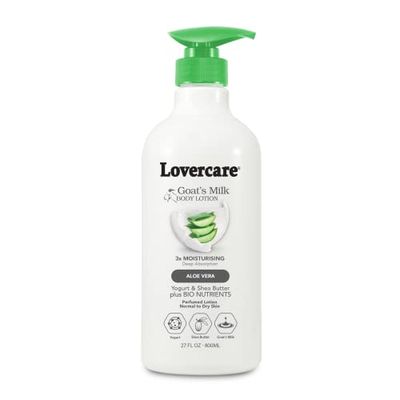 Lovercare Goat Milk Body Lotion for Dry Skin Aloe Vera 27.05 oz (800ml) - Single