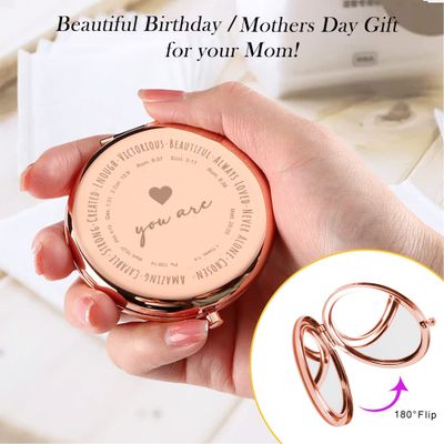 Inspirational Gifts from Women, Christian Gifts for Women Religious Gifts, Spiritual Gifts Compact Mirror, Appreciation Birthday Gifts for Women Thanksgiving Idea