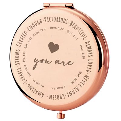 Inspirational Gifts from Women, Christian Gifts for Women Religious Gifts, Spiritual Gifts Compact Mirror, Appreciation Birthday Gifts for Women Thanksgiving Idea