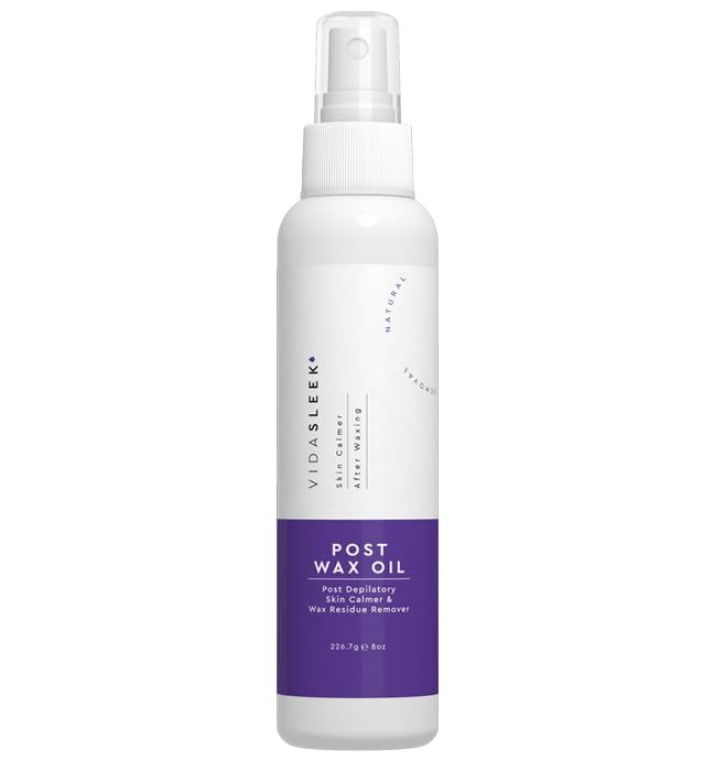 VidaSleek After Wax Oil - Post Wax Skin Calmer &amp; Wax Residue Remover - 8 oz
