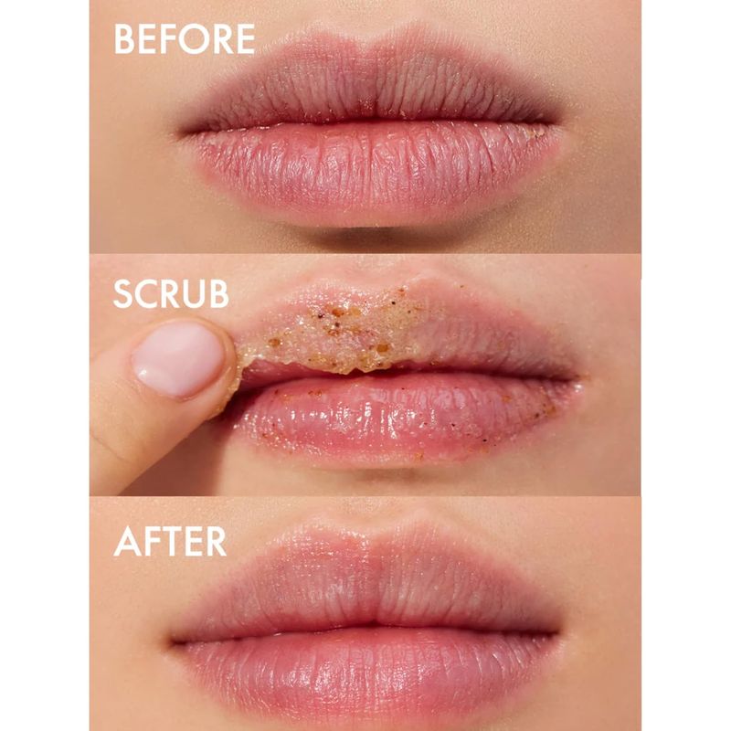 Lanolips Lip Scrub - Natural Lip Exfoliator Made with Lanolin, Vitamin E &amp; Finely Ground Strawberry Seeds - Gentle Sugar Scrub for Healthy, Soft Lips - Strawberry (.35 oz)