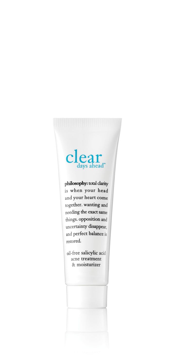 philosophy clear days ahead oil-free acne treatment &amp; moisturizer - face moisturizer with salicylic acid - effectively reduces breakouts - 2 fl oz.