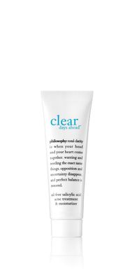 philosophy clear days ahead oil-free acne treatment &amp; moisturizer - face moisturizer with salicylic acid - effectively reduces breakouts - 2 fl oz.