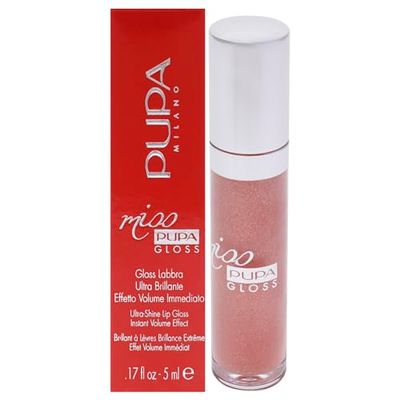 Pupa Milano Miss Milano Lip Gloss - Shiny, Smooth, Plump - Soft, Innovative Gel Texture - Glides Smoothly On The Lips - For A Moisturizing And Volume Enhancing Effect - 102 Sexy Skin - 0.17 OZ