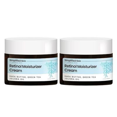 Retinol Cream for Face - 2.5% Retinol Moisturizer with Vitamin E &amp; Hyaluronic Acid for Anti-Aging &amp; Wrinkles - Retinol Night Cream for Face - Hydrating Retinol Facial Moisturizer Cream - 1.7 Oz