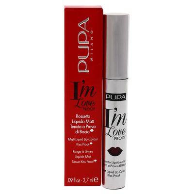 Pupa I Am Love Proof Matt Liquid Lip Color - 012 Burgundy Red Milano for Women - 0.09 oz Lipstick