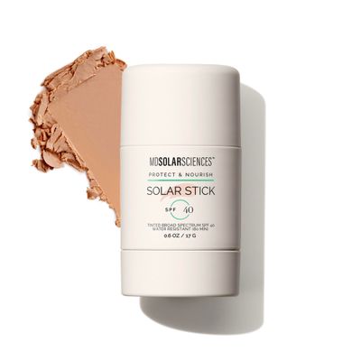 MDSolarSciences Tinted Solar Stick SPF 40 - Water-Resistant Mineral Sunscreen - Broad Spectrum UV Protection - Blendable Zinc Oxide Travel Stick - Smooth, Sheer and Natural Matte Finish, 0.6 Oz