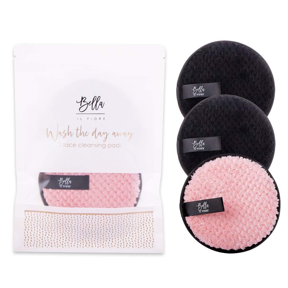 Wash the Day Away - 3 Piece Face Cleansing Pads (Black &amp; Pink)