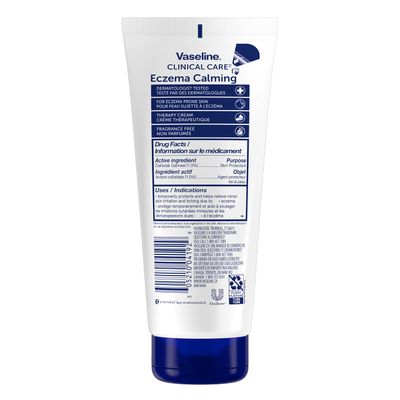 Vaseline Eczema Lotion, Calming Therapy Cream 2-Pack with Colloidal Oatmeal + Original Vaseline Lip Therapy for Dry Lips with Petroleum Jelly (3 Piece Set)