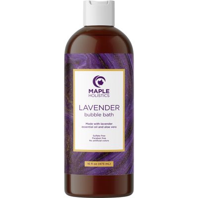 Premium Lavender Bubble Bath Soak - Aromatherapy Bubble Bath Soap and Luxury Lavender Bath Oil for Dry Skin - Moisturizing and Relaxing Bubble Bath for Adults with Aromatherapy Oils for Self Care