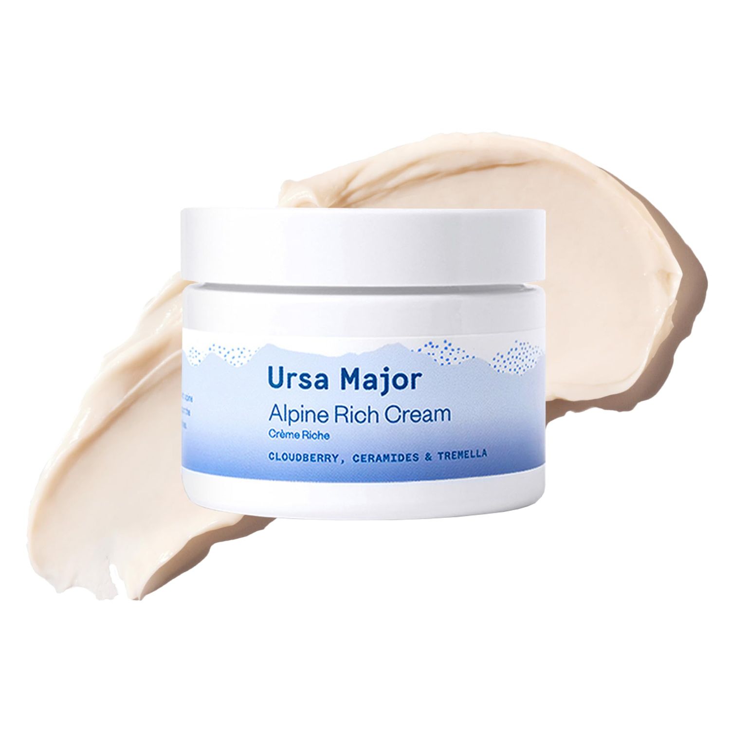 Ursa Major Alpine Rich Cream | Deeply Hydrating &amp; Moisturizing Natural Face Lotion | Supports Skin Barrier and Targets Fine Lines | Vegan, Non-Toxic, Cruelty-Free | 1.69 ounce