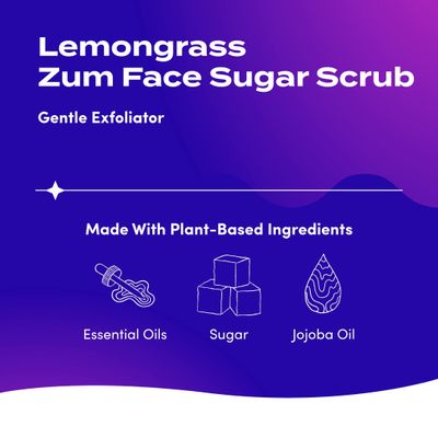 Zum Face Sugar Facial Scrub - Lemongrass - 4 oz