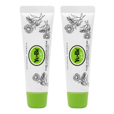 Yu-Be Advanced Formula Pure Hydration Cream Duo - Daily Oil &amp; Fragrance Free Moisturizer to Hydrate &amp; Soothe Sensitive Skin | Moisturizing Lotion Safe for All Skin Types &amp; for Face, Body, &amp; Hands