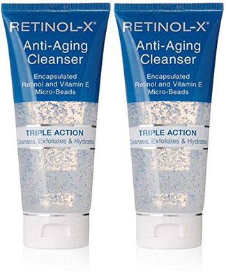 Skincare Retinol X Anti-Aging Cleanser 4 O.z. Tube Triple Action (2 Pack)