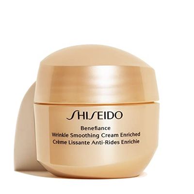 Shiseido Benefiance Wrinkle Smoothing Cream Enriched - Mini Size, 20 mL - Anti-Aging Moisturizer for Dry to Very Dry Skin - Visibly Corrects Wrinkles &amp; Intensely Hydrates - Non-Comedogenic