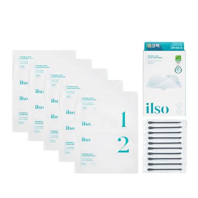 ilso Natural MILD Clear Nose Patch/Blackhead Remover for Nose/Targets PORES &amp; PIMPLES/Facial Skin Care/Dermatologist Approved/Korean Skin Care to Absorb Acne Nose GUNK (5 PCS)