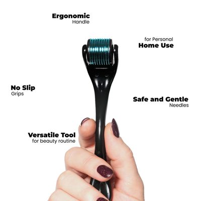 ROSELYNBOUTIQUE Derma Roller for Hair Beard Facial Skin Face Body Scalp 540 Titanium Microneedle for Men Women 0.25mm Cosmetic Beauty Instrument