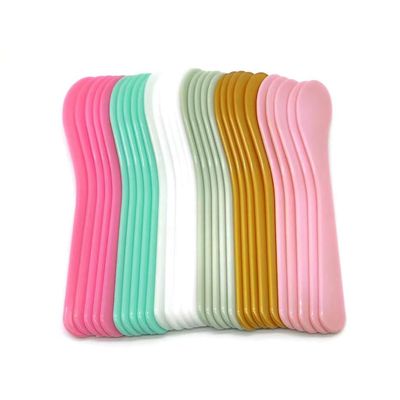 Wopanxye 30 Pack Cosmetic Spatula for Makeup Face Mask, Plastic Spoon Disposable Beauty Tools, 6.1&quot;x 1.57&quot;, 6 Color, Multipurpose DIY Mixing, Skincare, Sampling, Waxing, Handmade Facial Mask Cream