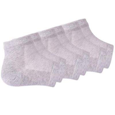 Vented Moisturizing Gel Heel Socks, 3 Pairs Toeless Spa Sock for Foot Care Treatment, Cracked Heels, Dry Feet, Foot Calluses (Grey)