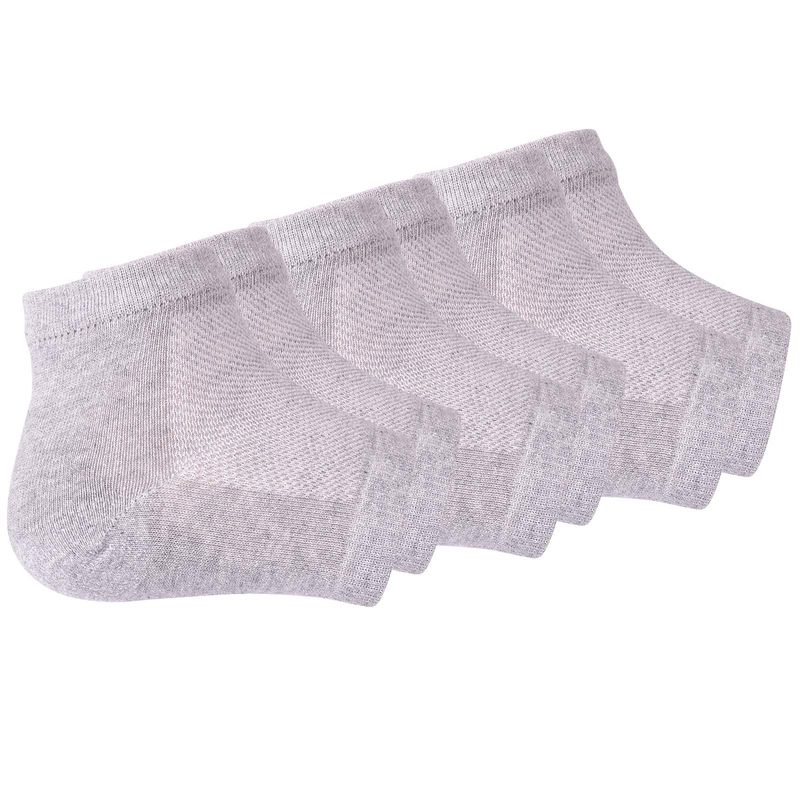 Vented Moisturizing Gel Heel Socks, 3 Pairs Toeless Spa Sock for Foot Care Treatment, Cracked Heels, Dry Feet, Foot Calluses (Grey)