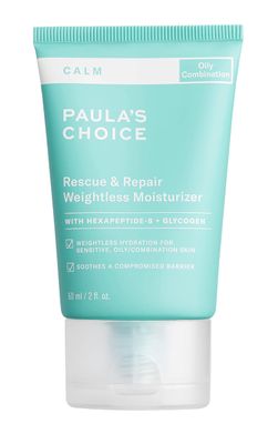 Paula&#39;s Choice CALM Rescue &amp; Repair Moisturizer for Sensitive, Oily + Combination Skin, Soothes Redness, Suitable for Rosacea-Prone &amp; Eczema-Prone Skin, Fragrance-Free &amp; Paraben-Free, 2 Fl Oz
