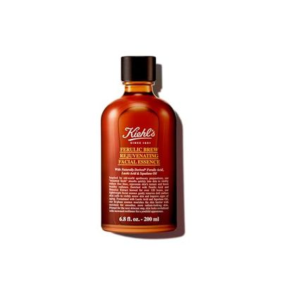 Kiehl&#39;s Ferulic Brew Antioxidant Facial Treatment with Lactic Acid, Face Toner for Dull Skin, Boosts Glow, Smooths Skin Texture, Reduces Fine Lines, with Squalane &amp; AHAs, All Skin Types - 6.8 fl oz