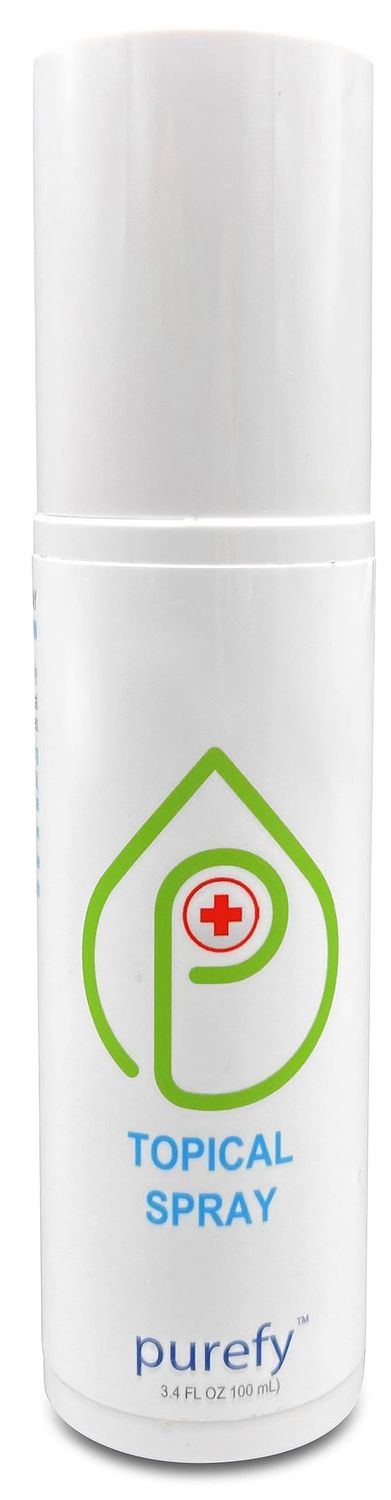 PUREFY Topical Spray (3.4oz) Soothing Face &amp; Body Skin Spray, Purefypro Dermal HOCL Technology, Natural Skincare Support Redness, Irritations, Eyelid Eyelash Bumps, Dry Skin, Athletic Itch