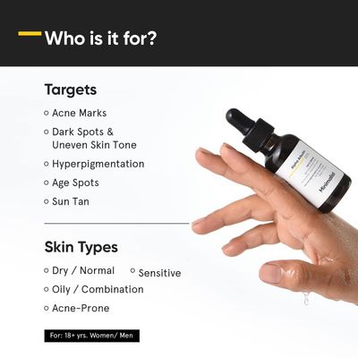 Minimalist 2% Alpha Arbutin Serum for Removing Pigmentation, Acne Marks, Dark Spots, Tanning &amp; Blemishes | For Brighter &amp; Even Tone | For Women &amp; Men | 1 Fl Oz / 30 ml