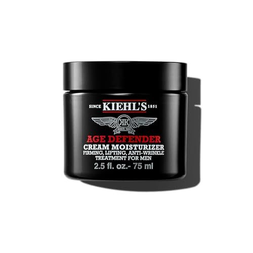 Kiehl&#39;s Age Defender Cream Moisturizer, Firming &amp; Lifting Anti-Aging Treatment for Men, Gently Exfoliates, Minimizes Look of Fine Lines &amp; Wrinkles, with Capryloyl Salicylic Acid &amp; Caffeine - 2.5 fl oz
