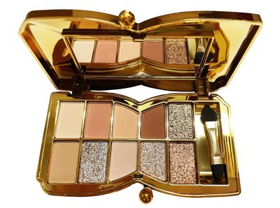 UIFCB Glitter Eyeshadow Palette,10 Colors Sparkle Shimmer Eye Shadow Highly Pigmented Long Lasting Makeup Set Gold (Type 10)