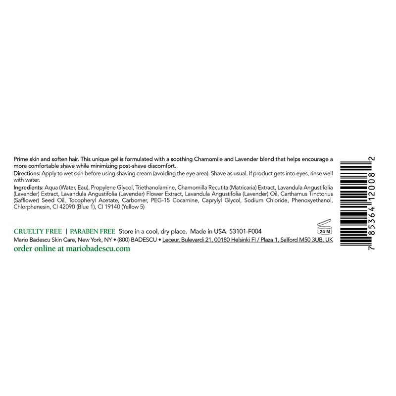 Mario Badescu Pre-Shave Conditioner - Soothing, Botanical-infused Pre Shave Gel for Your Best Shave Yet - Preps, Primes, and Softens Skin and Hair, 4 Oz
