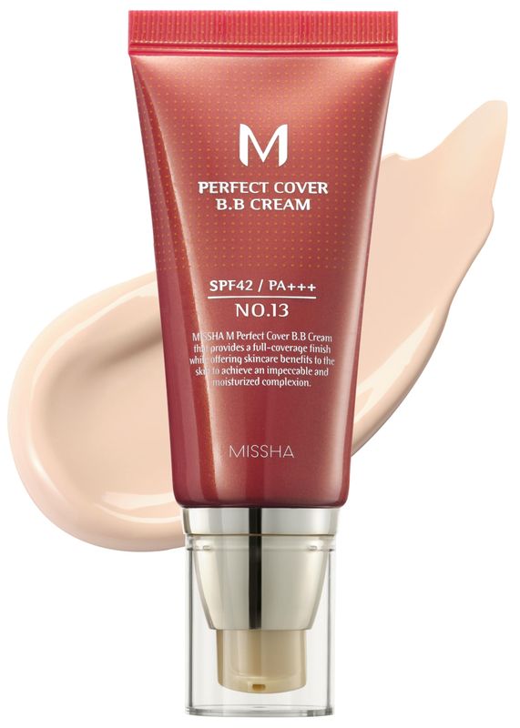 MISSHA M Perfect Cover BB Cream No.13 SPF 42 PA +++ 1.69 Fl Oz - Tinted Moisturizer for face with SPF,