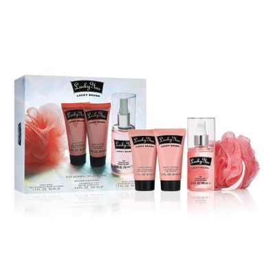 Lucky Brand, Lucky You Women&#39;s Fragrance 4 Piece Bath Set, 3.4 fl. Oz