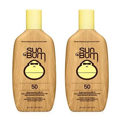 Sun Bum Sun Bum Original Spf 50 Sunscreen Lotion Vegan and Reef Friendly (octinoxate &amp; Oxybenzone Free) Broad Spectrum Moisturizing Uva/uvb Sunscreen With Vitamin E 8 Ounce 2 Pack