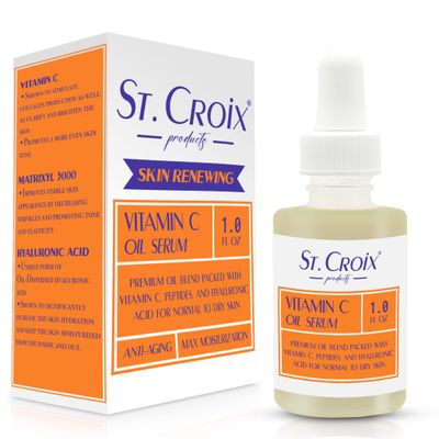 Vitamin C Brightening Facial Oil for Aging and Dry Skin with Matrixyl 3000 &amp; Hyaluronic Acid