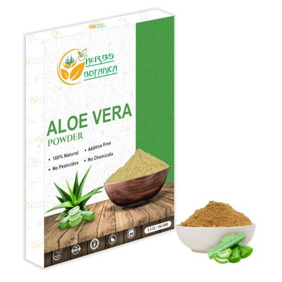 Herbs Botanica Aloe Vera Powder Organic for Hair Growth, Skincare, Haircare Organic, Moisturizing, and Soothing Aloe Barbadensis Vegan NO GMO 5.3oz /150g